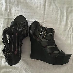Betseyville studded wedge heels size 6